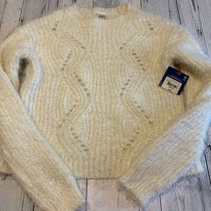 Arizona White Fuzzy Sweater